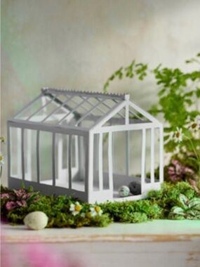 Anthropologie Concordville Spring Greenhouse. White Metallic. NWOT